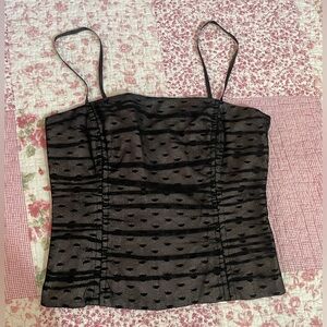 Beautiful black and pink undertones corset top